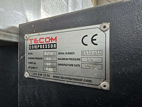 Винтовой компрессор Tecom S 370, 2012 г.