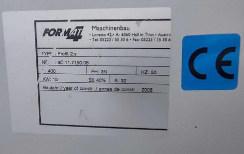 Обрабатывающий центр с ЧПУ FORMAT-4 Profit 2.S, 2008 г.в.