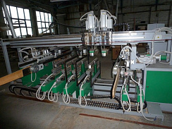 Многошпиндельный сверлильно-присадочный станок Detel KM 6-2-2T NC, 2007г. (DETEL, Словения). ПРОДАН.